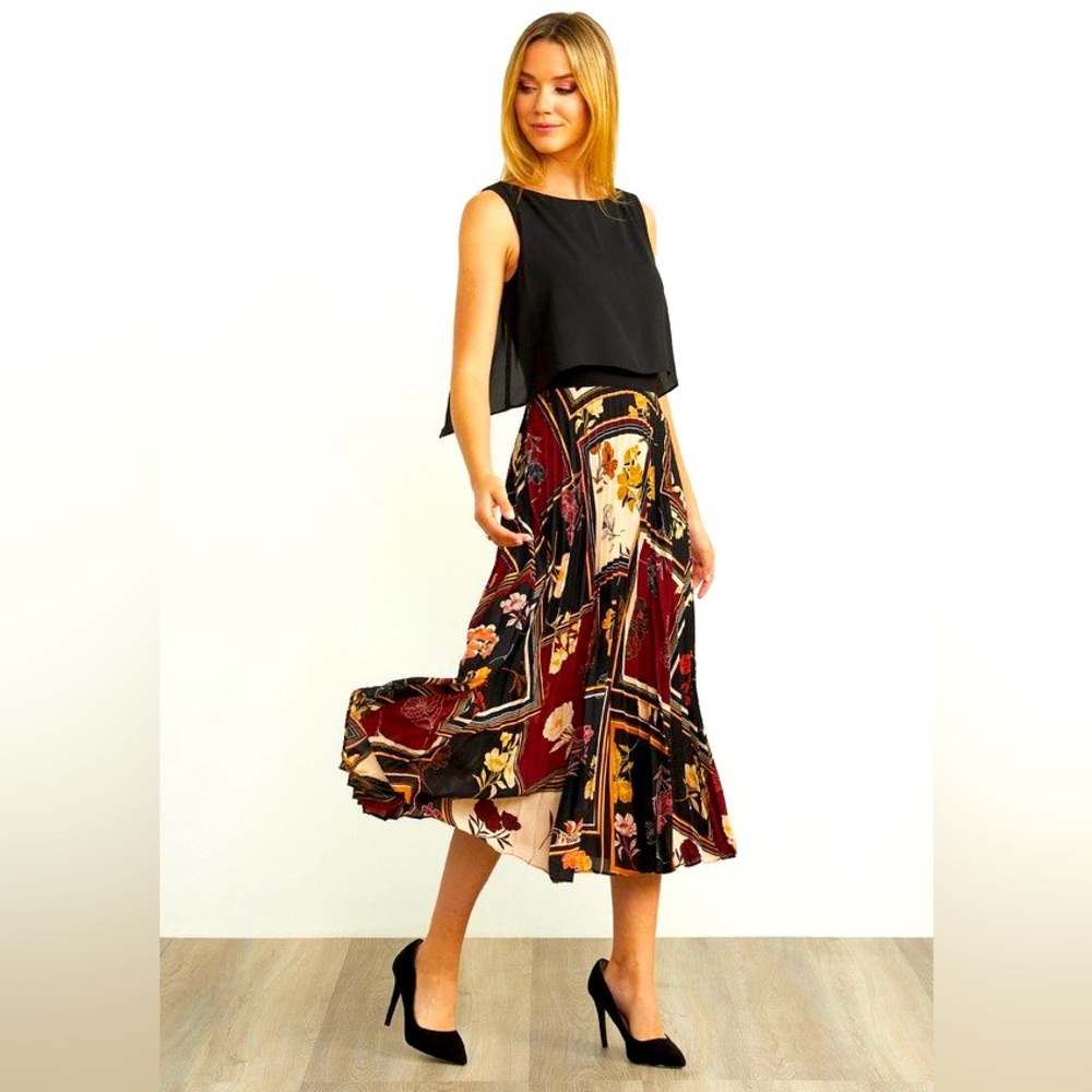 NWT 🇨🇦Gorgeous Joseph Ribkoff Mixed Print Dress Style - Picture 3 of 8